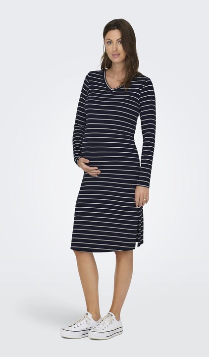 Produktbild Only Maternity Mama V-Ausschnitt Kleid mit langen Ärmeln (S)