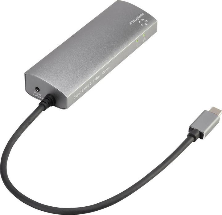 Immagine prodotto Renkforce Adattatore/Hub di rete Gigabit Ethernet USB (USB 2.0, RJ45 (1x))