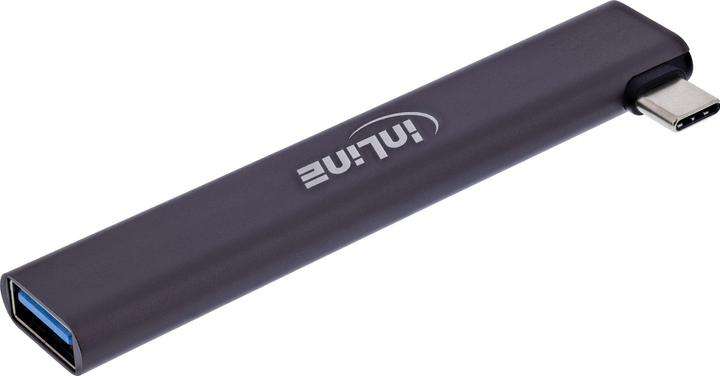 Actual product image InLine Slim USB-C hub, 4-port, USB 3.0 + 3x USB 2.0, slim design (USB-C, 4 Ports)
