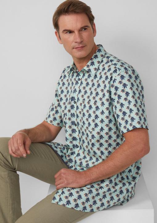 Image du produit S.Oliver Hemd Regular Fit: Gemustertes Kurzarmhemd aus Baumwollstretch (XXL)