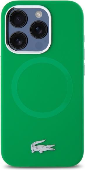 Actual product image Lacoste LCHMP15XSMAN iPhone 15 Pro Max 6.7" estragon hardcase Silicone Croco Logo MagSafe (Apple iPhone 15 Pro Max)