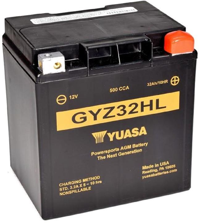 Produktbild Yuasa AGM Motorradbatterie 12V 33.7Ah 500A (12 V, 33.70 Ah, 500 A)