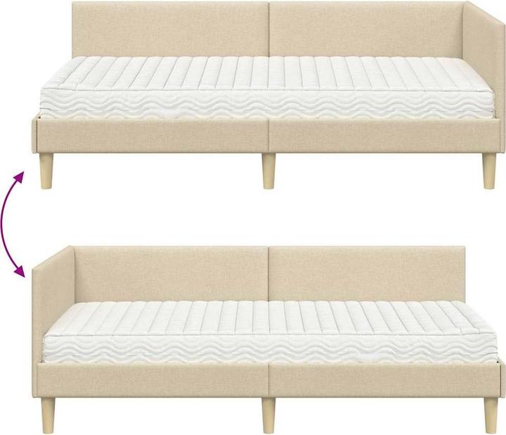 Image du produit vidaXL Eckbettgestell (90 x 200 cm)