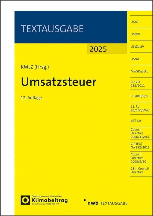 Produktbild Umsatzsteuer (Deutsch, KMLZ, 2025)