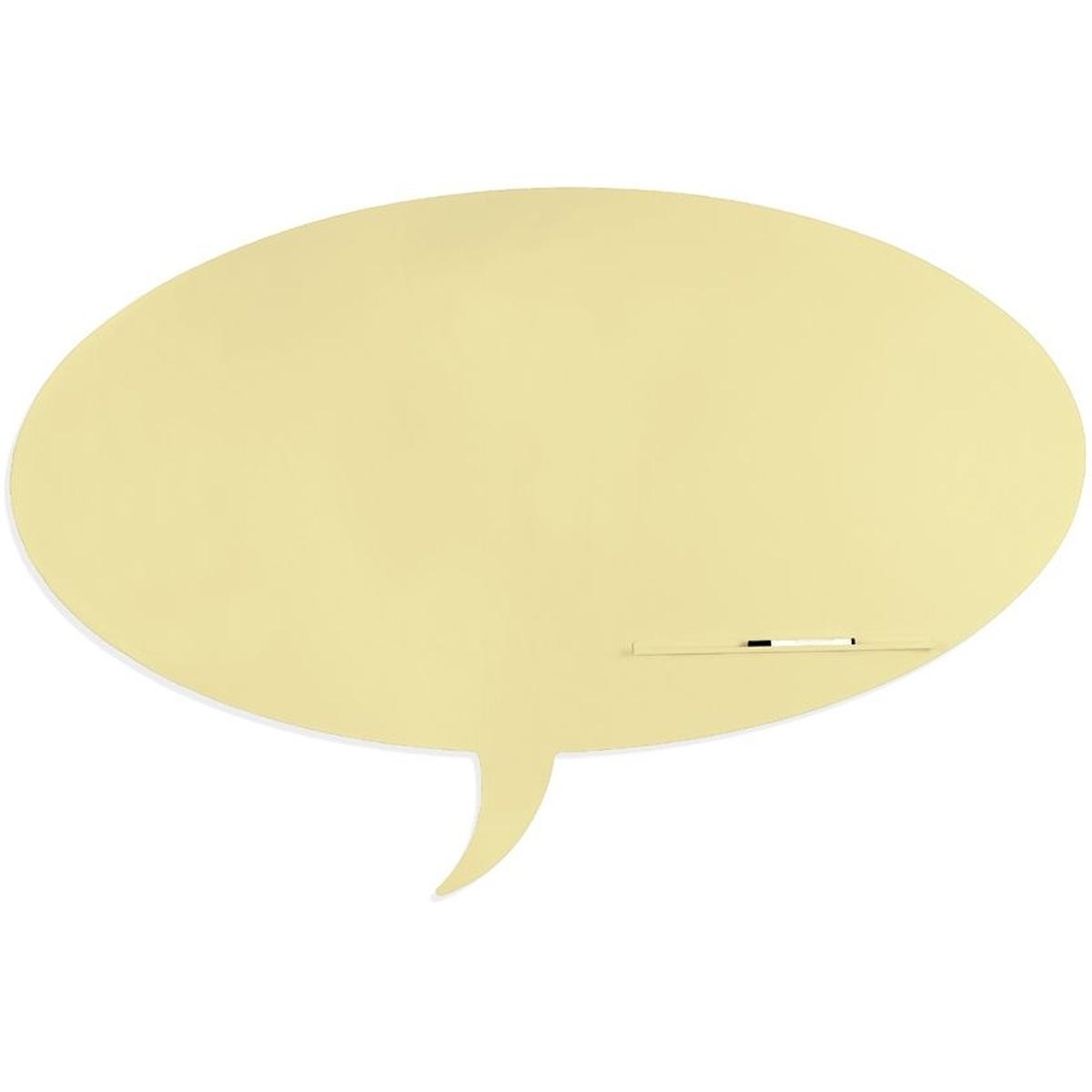 Rocada, Präsentationstafel, Symbol-Tafel Skinshape Sprechblase lackiert 75x115cm RAL 1015 hellelfenbein (75 x 115 cm)