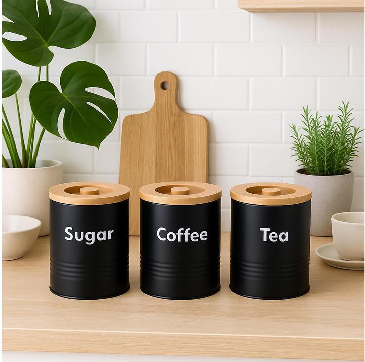 Productafbeelding Relaxdays Vorratsdosen 3er Set Kaffee Tee Zucker (1 l)