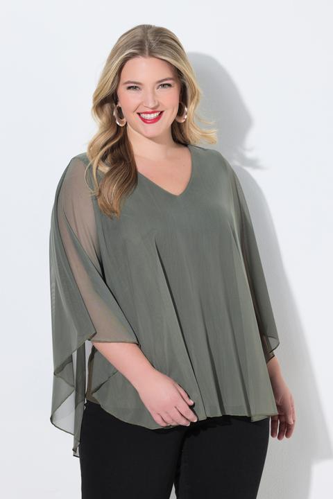 Produktbild Miamoda Meshbluse, weite Passform, Muster, Rückenschlitz (54, 56)
