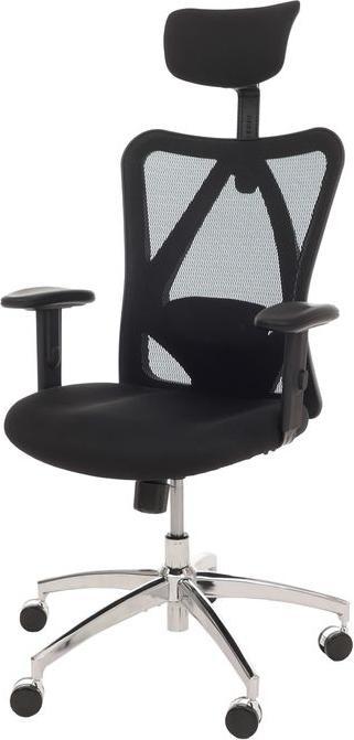 Produktbild Mendler Bürostuhl HWC-O64, ergonomisch, verstellbare Lordosenstütze Armlehne – schwarz (36 - 46 cm)