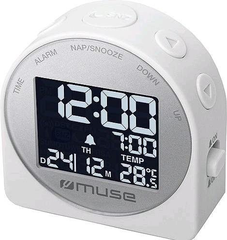 Muse M-09CW Portable Clock, White