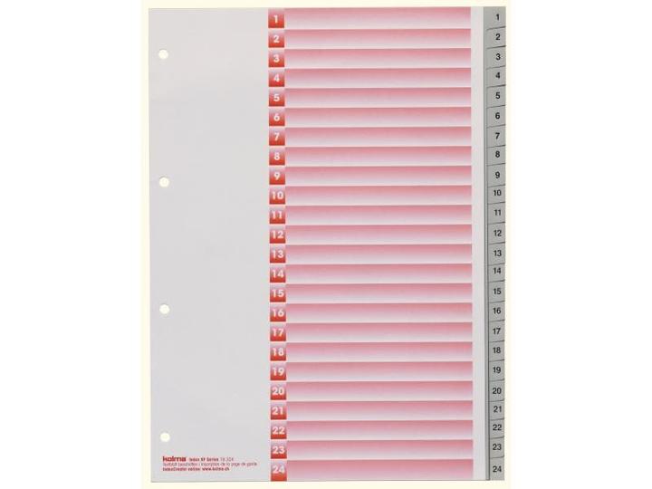 Immagine prodotto Kolma Indice A4 forte 1-24 24 pezzi grigio