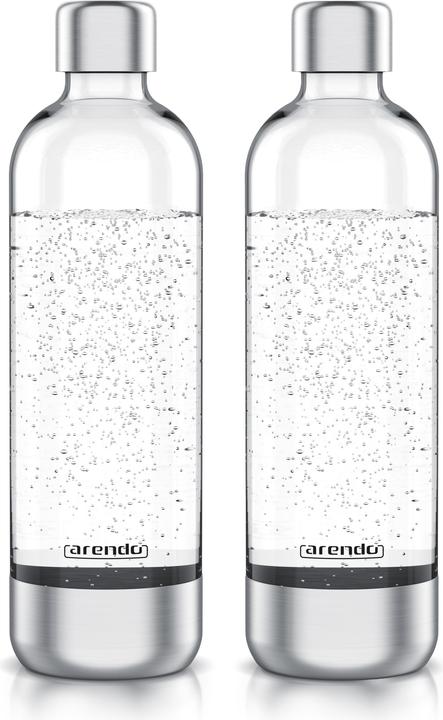 Produktbild Arendo 2x Wassersprudler Flasche 1L für Soda Streamer, max. 900ml zum Sprudeln, 1000ml Füllmenge