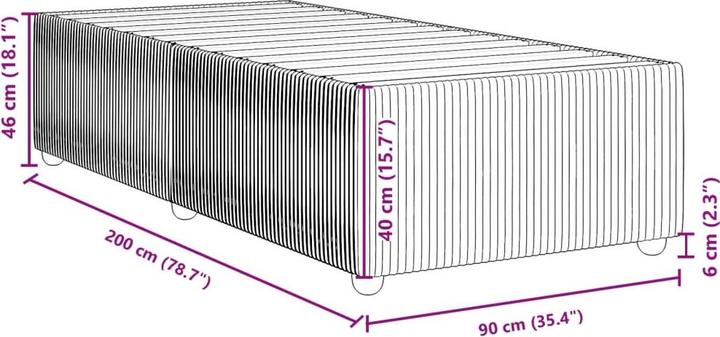 Actual product image vidaXL Bettgestell (100 x 200 cm)