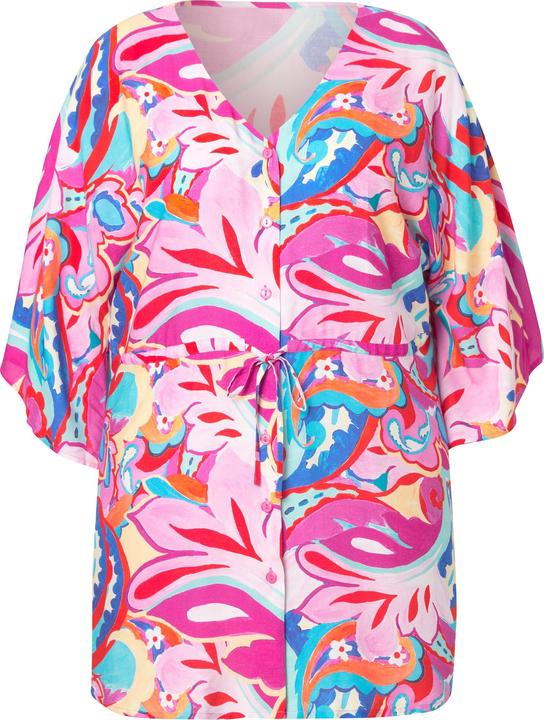 Produktbild Miamoda Kimonobluse, A-Linie, Alloverdruck, Taillen-Tunnelzug (46, 48)