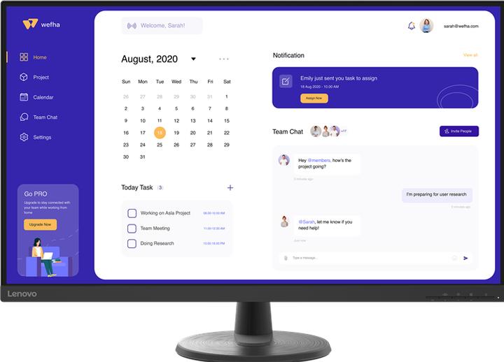 Actual product image Lenovo D32u-45 (3840 x 2160 Pixels, 31.50")