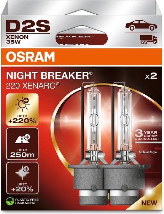 Produktbild Osram Xenon Leuchtmittel NIGHT BREAKER 220 D2S Duobox (D2S)