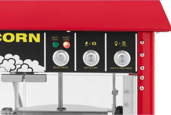 Produktbild Royal Catering Popcornmaschine Popcornmaker Snack-Automat retro 5 - 6 kg/h (16 l/h) 150 / 180 °C0 rot