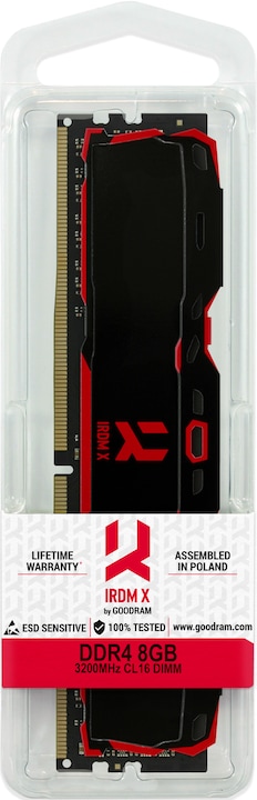 Actual product image Goodram IRDM X memory module 8 GB 1 x 8 GB DDR4 3200 MHz (1 x 8GB, 3200 MHz, DDR4-RAM, DIMM)