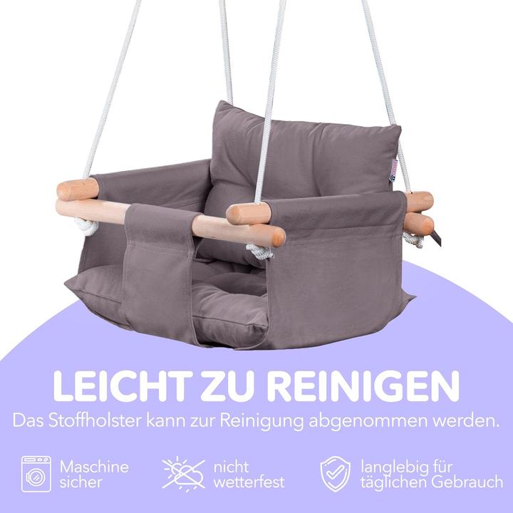 Produktbild Cateam Canvas Babyschaukel, Dunkelgrau