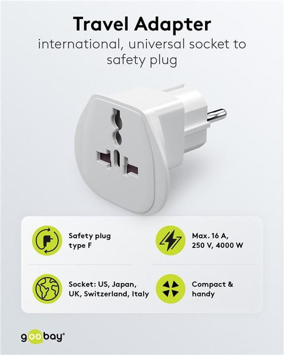 Produktbild Goobay Reiseadapter