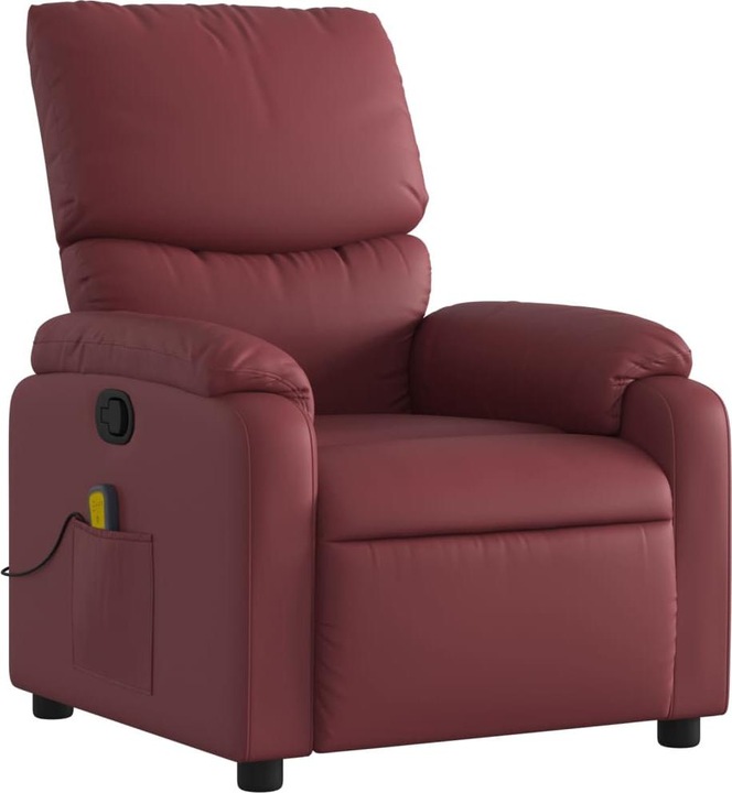 Produktbild VidaXL Massagesessel Weinrot Kunstleder,Farbe: Weinrot,Material