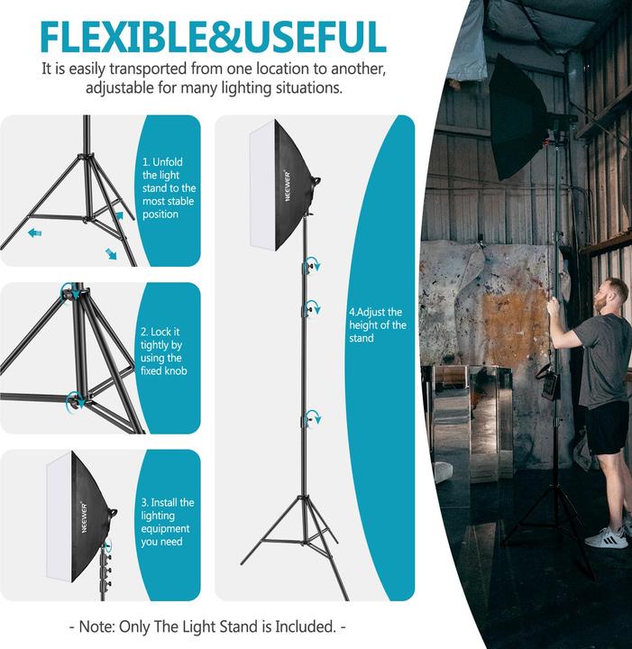 Produktbild Neewer 4m Air-Cushioned Light Stand (Black)