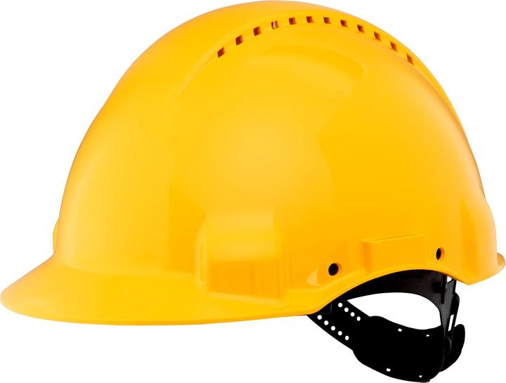 Actual product image 3M Safety helmet G3000 ventilated, with Uvicator™ sensor, Pinlock, sweatband, yellow (54 - 62 cm)