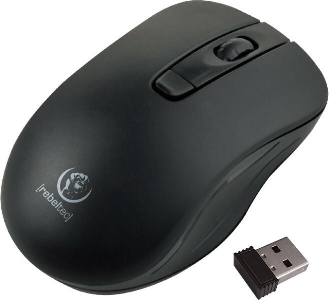 Produktbild Rebeltec Mysz bezprzewodowa STAR black 800/1000/1600 DPI