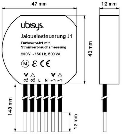 Produktbild Ubisys Jalousiesteuerung J1 UP, ZigBee 3.0 (Rolladenaktor)