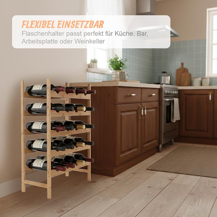 Actual product image Relaxdays winerack (45 x 45 x 73 cm)