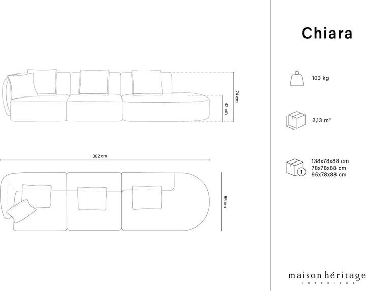 Produktbild Maison Heritage Chiara (4-Sitzer, Modular Sofa)