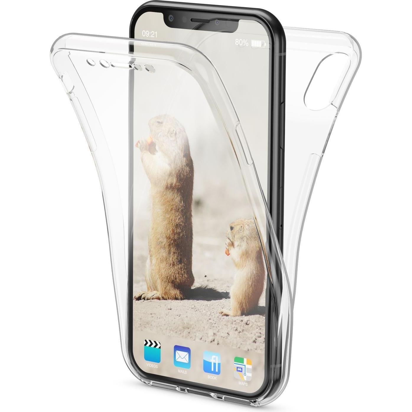 Nalia 360 Grad Handyhülle (Apple iPhone XS, Apple iPhone X), Smartphone Hülle, Transparent