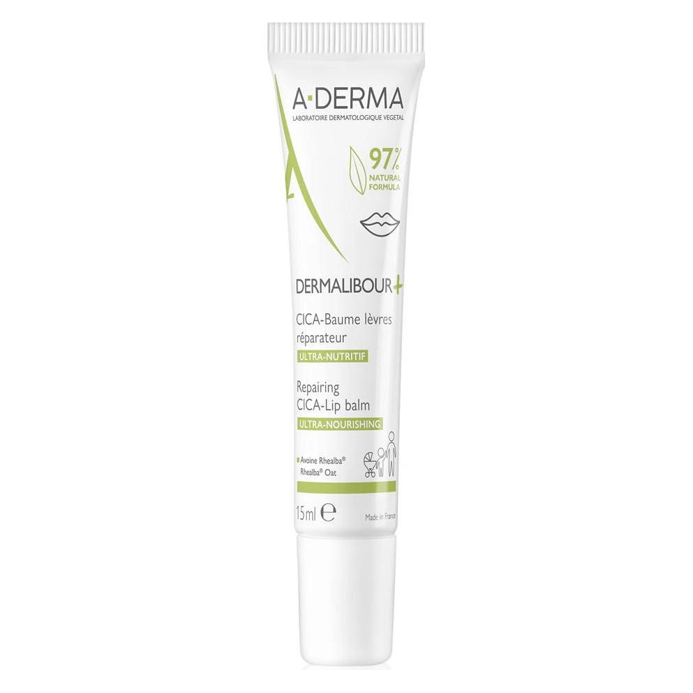 A-Derma, Lippenbalsems, Dermalibour+ Herstellende Cica-Lippenbalsem (Lippenbalsem, 15 ml)