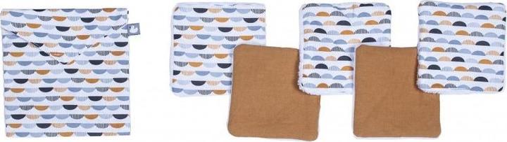 Image du produit BB&Co 5 chiffons réutilisables en coton en sachet, demi-lune gris caramel (10 cm, 10 cm)