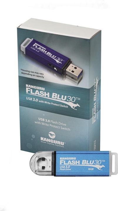 Immagine prodotto Kanguru FlashBlu30 USB 3.0 con interruttore di protezione dalla scrittura (16 GB, USB-A)