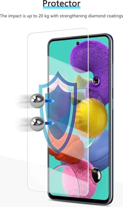 Produktbild Screenguard Samsung Galaxy A52 Panzerglas Schutzfolie Case Friendly Design (Samsung Galaxy A52)
