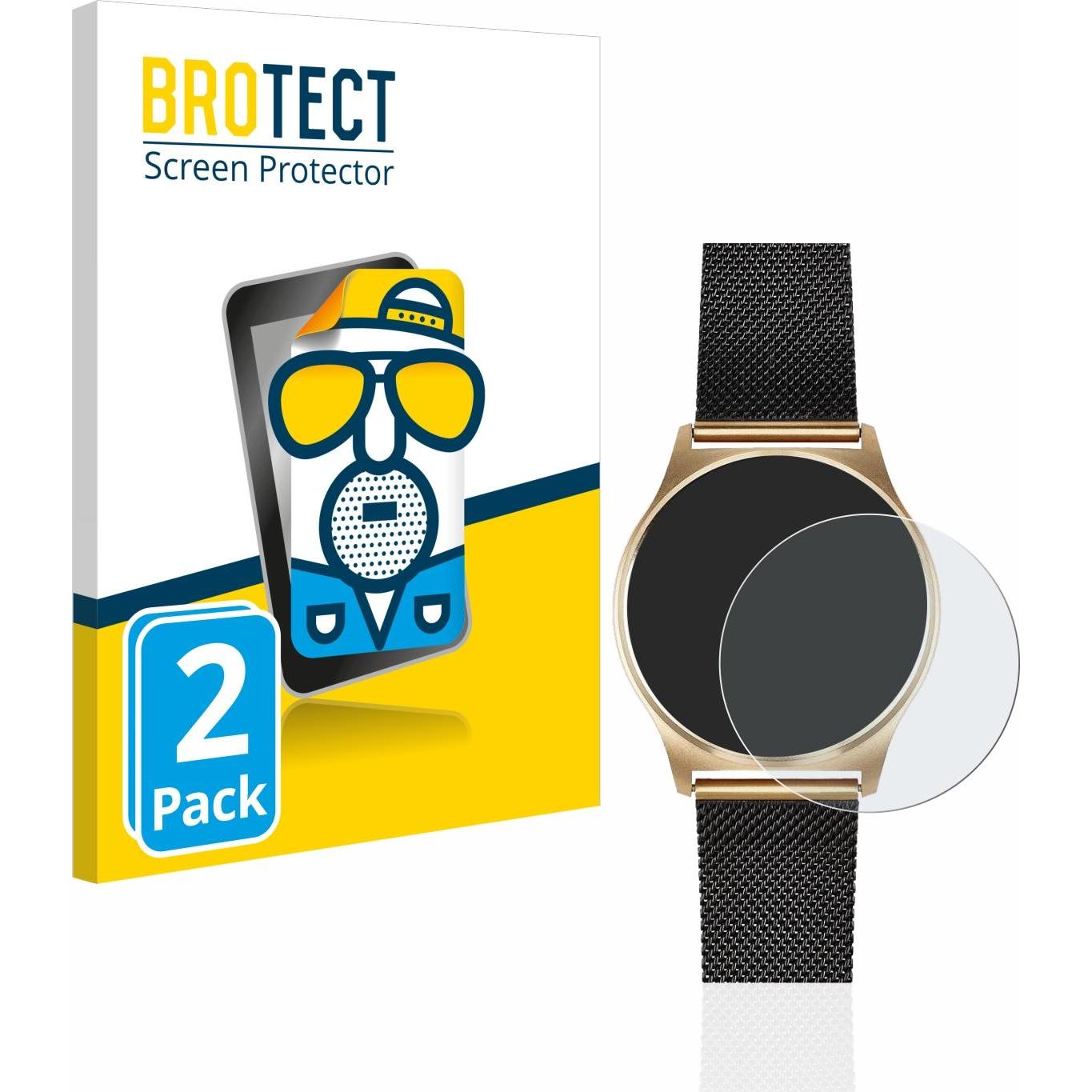 BROTECT Entspiegelungs-Schutzfolie Displayschutz Matt, Smartwatch Schutzfolie, Grau