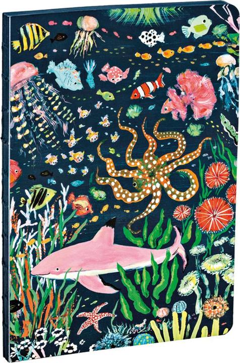 Actual product image Pink Shark A5 notebook (Lined, Soft cover)