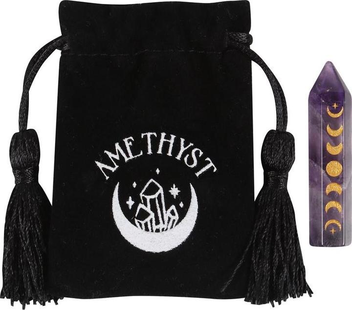 Actual product image Something Different Amethyst Moon Phases Crystal