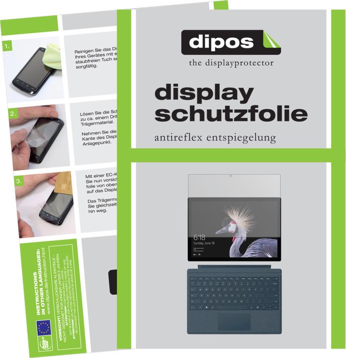 Dipos Pellicola Protettiva Antiriflesso Per Microsoft Surface Pro (2017) – 2 Pezzi, Opaca E Anti-impronte, Made In Germany
