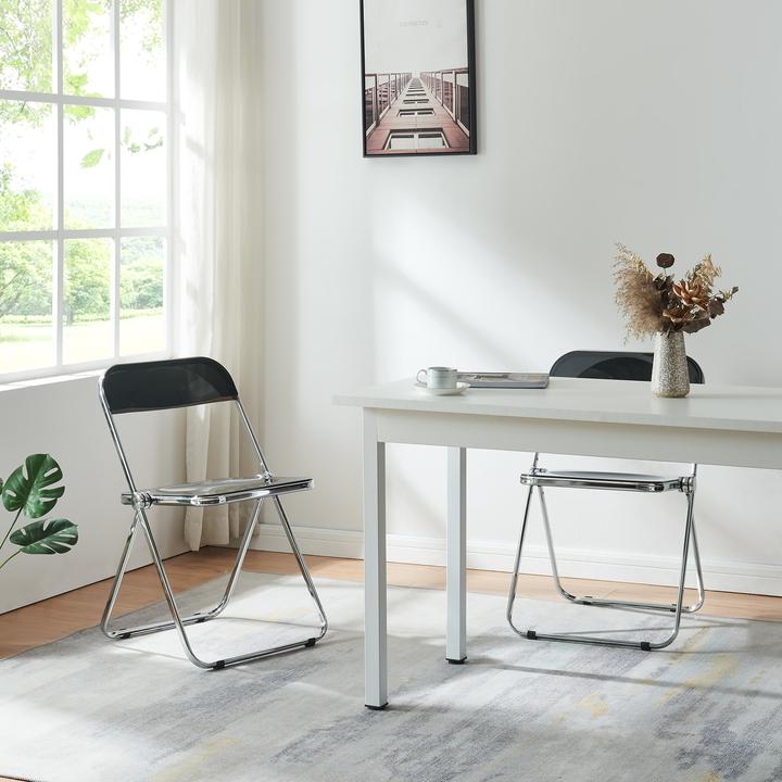 Actual product image En.Casa Klappstuhl Pornainen 2er Set Schwarz