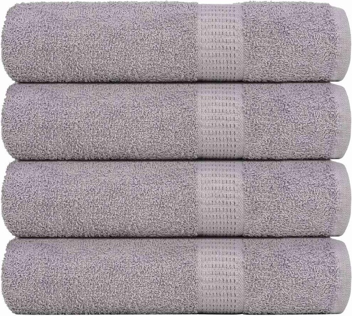 Immagine prodotto VidaXL Asciugamani da bagno 4 pz. Grigio 100x150 cm 360 g/m² 100% cotone Asciugamano da doccia