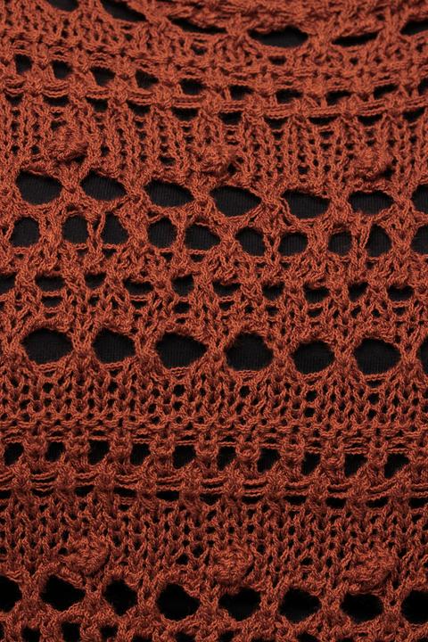 Immagine prodotto Ulla Popken Top smanicato dalla vestibilità classica in maglia con frange e scollo rotondo (54)