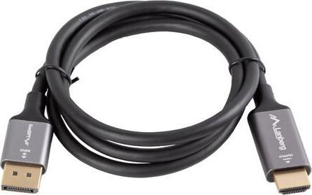 Immagine prodotto Lanberg Cavo Displayport(M)-HDMI(M) 1M 4K nero e argento (Foro cavo, 100 cm)