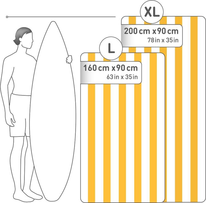 Image du produit Fit-Flip Strandtuch XXL Mikrofaser schnelltrocknendes Badetuch 200x90cm (200 x 90 cm)