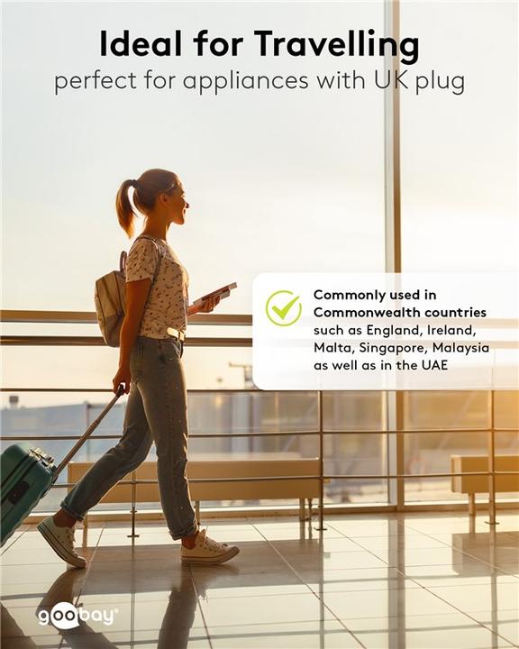 Image du produit Goobay Adaptateur de voyage Fiche de sécurité