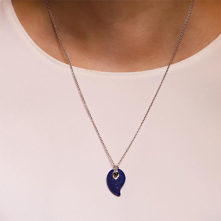 Immagine prodotto Ti Sento Milano Collana con pietra blu scuro 3918BL/45 (Argento 925, 48 cm)