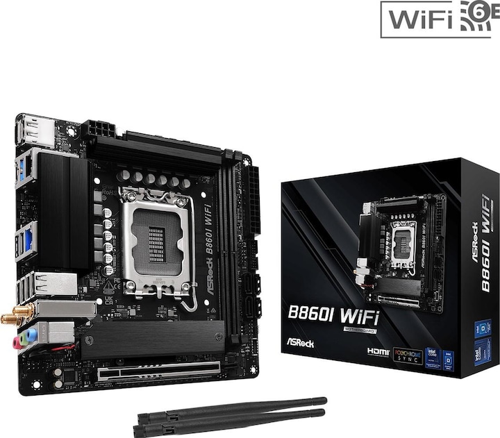 AsRock B860I WiFi (LGA 1851, Intel B860, Mini-ITX)