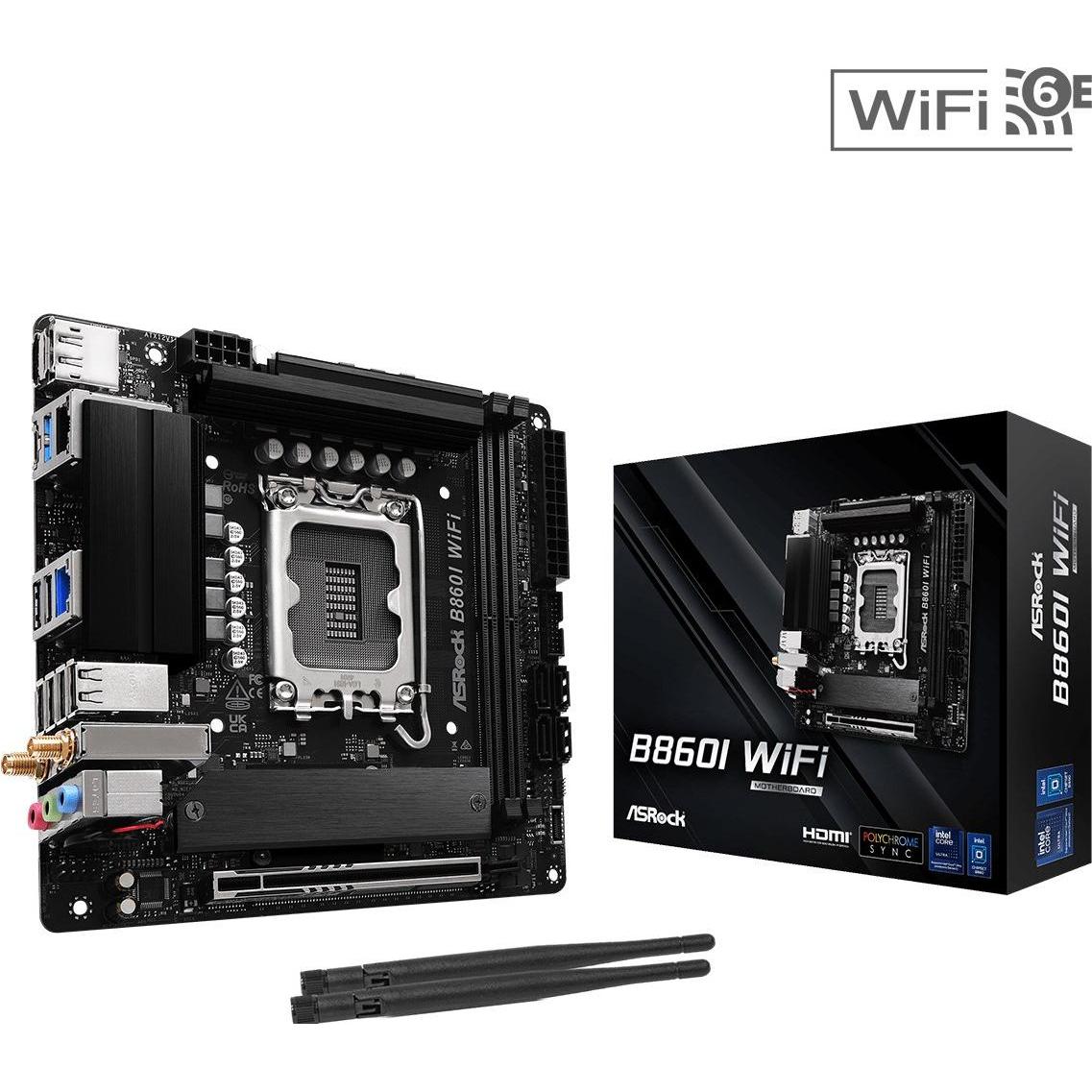 AsRock B860I WiFi DDR5 Intel S retail (LGA 1851, Intel B860, Mini-ITX), Mainboard