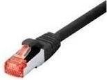 Actual product image Tecline Patch cable S/FTP (PIMF), CAT.6, black, 0.5 m patch cable with especially narrow bend protection (S/FTP, CAT6e, 0.50 m)