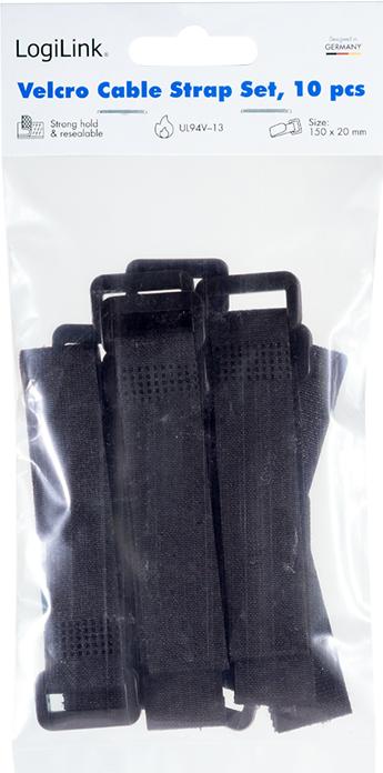 Produktbild LogiLink Kabelbinder (Klettkabelbinder, 150 mm, 10 Stk.)